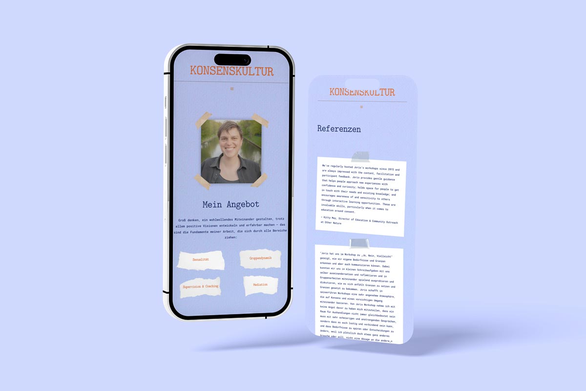 Konsenskultur Websiteredesign